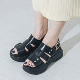 【XS-LLサイズ展開・軽量】厚底スタッズベルトサンダル | EVOL | 詳細画像2 