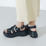 【XS-LLサイズ展開・軽量】厚底スタッズベルトサンダル | EVOL | 詳細画像1 