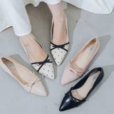 【ふかふか・クッション入り】ポインテッド2cmリボンパンプス | EVOL | 詳細画像1 