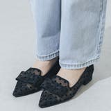 【柔らかい・クッション入り】チュールリボンモチーフパンプス | EVOL | 詳細画像6 