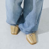 【柔らかい・22.0-25.0cm展開】スクエアメタルフラットパンプス | EVOL | 詳細画像11 