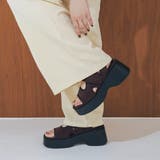 【XS-LLサイズ展開・軽量】スクエア厚底ベルトサンダル | EVOL | 詳細画像4 