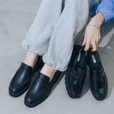 【晴雨兼用・美脚効果】トラックソール厚底ローファー | EVOL | 詳細画像3 