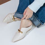 【S-LLサイズ展開・柔らかい】ゴールドモチーフウエッジミュール | EVOL | 詳細画像5 