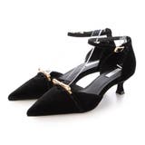 BLS(ブラックスエード) | 【クッション入り・ふかふか】4.5cmリボンセパレートパンプス | EVOL