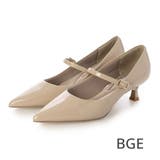 BGE(ベージュエナメル) | 【ふかふか・クッション入り】ポインテッド4.5cmメリージェーン | EVOL