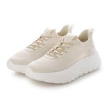 BG(ベージュ) | 【手を使わずにスッと履ける・軽量】ニット厚底スニーカー | EVOL