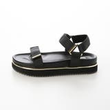 【程よい厚底・S-LLサイズ展開】ベルトゴールドピースサンダル | EVOL | 詳細画像1 