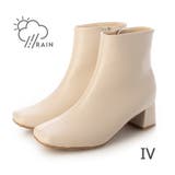 IV(アイボリー) | 【晴雨兼用(一部カラー除く)・軽量】スクエア5cmセンターシームショートブーツ | EVOL