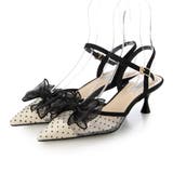 BLC(ブラックコンビ) | 【柔らかい・クッション入り】ポインテッドシアーリボンストラップパンプス | EVOL