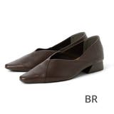 Vカットポインテッドスタックヒールパンプス | EVOL | 詳細画像14 