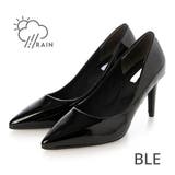 BLE(ブラックエナメル) | 【晴雨兼用・ふかふか】8.5cmポインテッドパンプス | EVOL
