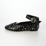 【柔らかい・クッション入り】2WAYスタッズアンクルストラップフラットパンプス | EVOL | 詳細画像9 