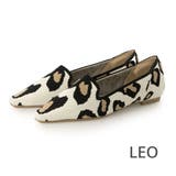 LEO(レオパード) | 【柔らかい・クッション入り】ソフトニットローファーパンプス | EVOL