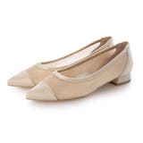 GD(ゴールド) | 【柔らかい・クッション入り】ポインテッドチュールフラットパンプス | EVOL