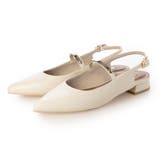 IV(アイボリー) | 【柔らかい・クッション入り】メタルストラップバックバンドパンプス | EVOL