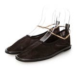 BR(ブラウン) | 【柔らかい・ふかふか】2WAYソフトチュールアンクルリングフラットパンプス | EVOL