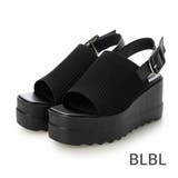 【XS-LLサイズ展開・柔らかい】厚底スクエアニットサンダル | EVOL | 詳細画像14 