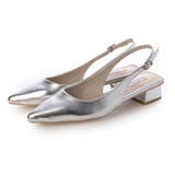 SV(シルバー) | 【柔らかい・クッション入り】ポインテッド3cmバックストラップパンプス | EVOL