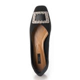 スクエアニットビジューバックルフラットパンプス | EVOL | 詳細画像3 