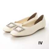 スクエアニットビジューバックルフラットパンプス | EVOL | 詳細画像4 