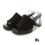 ニットクリアヒールスクエアサンダル | EVOL | 詳細画像2 