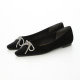 BLS(ブラックスエード) | リボンフラットスクエアベロアパンプス | EVOL
