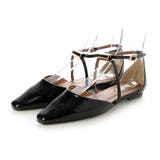 BL(ブラック) | スクエアゴールドパーツクロスパンプス | EVOL