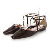 BR(ブラウン) | スクエアゴールドパーツクロスパンプス | EVOL