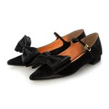 BL(ブラック) | 取り外し可リボン2cmヒールポインテッドパンプス | EVOL