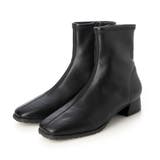 晴雨兼用スクエア3cmヒールショートブーツ | EVOL | 詳細画像1 