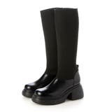 BL(ブラック) | 3wayニットロングブーツ | EVOL