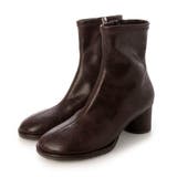 BR(ブラウン) | オブリークトゥソフトストレッチショートブーツ | EVOL