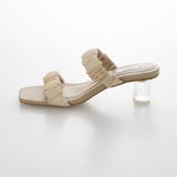 【クッション入り・柔らかい】ダブルシャーリングクリアヒールサンダル | EVOL | 詳細画像1 