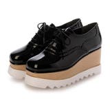 BLE(ブラックエナメル) | 【XS-LLサイズ展開・軽量】軽量厚底レースアップシューズ | EVOL