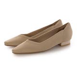 BG(ベージュ) | 【クッション入り・柔らかい】ソフトニットVカットパンプス | EVOL