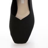 【洗える・超軽量片足116g】ニットスクエアフラットパンプス | EVOL | 詳細画像4 