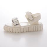 【クッション入り・柔らかい】ビジューバックルベルトサンダル | EVOL | 詳細画像5 