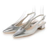 SV(シルバー) | バックストラップポインテッドブロックヒールパンプス | EVOL