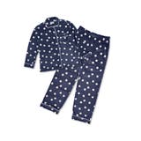 ネイビー | パジャマ ベロア 小花柄 | exrevo