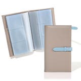 ライトグレー×ペールブルー | カードケース レディース 120枚収納 | exrevo