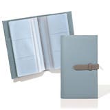 スモーキーブルー×グレー | カードケース レディース 120枚収納 | exrevo