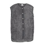 チャコールグレー | ルームウェア ファーベスト 着る毛布 | exrevo