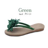 no.2　グリーン | サンダル 花飾り 靴 | MOON VERY