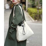アイボリー | ドロスト ラージ ショルダーバッグ | e-zakkamania stores
