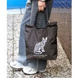 ダークグレー［ベンガル］ | アニマル刺繍 コードトートバッグ | e-zakkamania stores