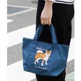 ネイビー［シバイヌ］ | アニマル刺繍プチトートバッグ | e-zakkamania stores