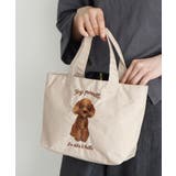 アイボリー［トイプードル］ | アニマル刺繍プチトートバッグ | e-zakkamania stores