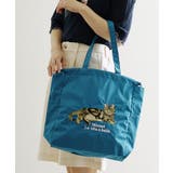 ブルー［ミヌエット］ | アニマル刺繍巾着トートバッグ | e-zakkamania stores