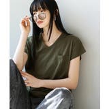 ダークカーキ | zootie（ズーティー）：汗しみない Tシャツ［Vネック ポケットTEE］ | e-zakkamania stores